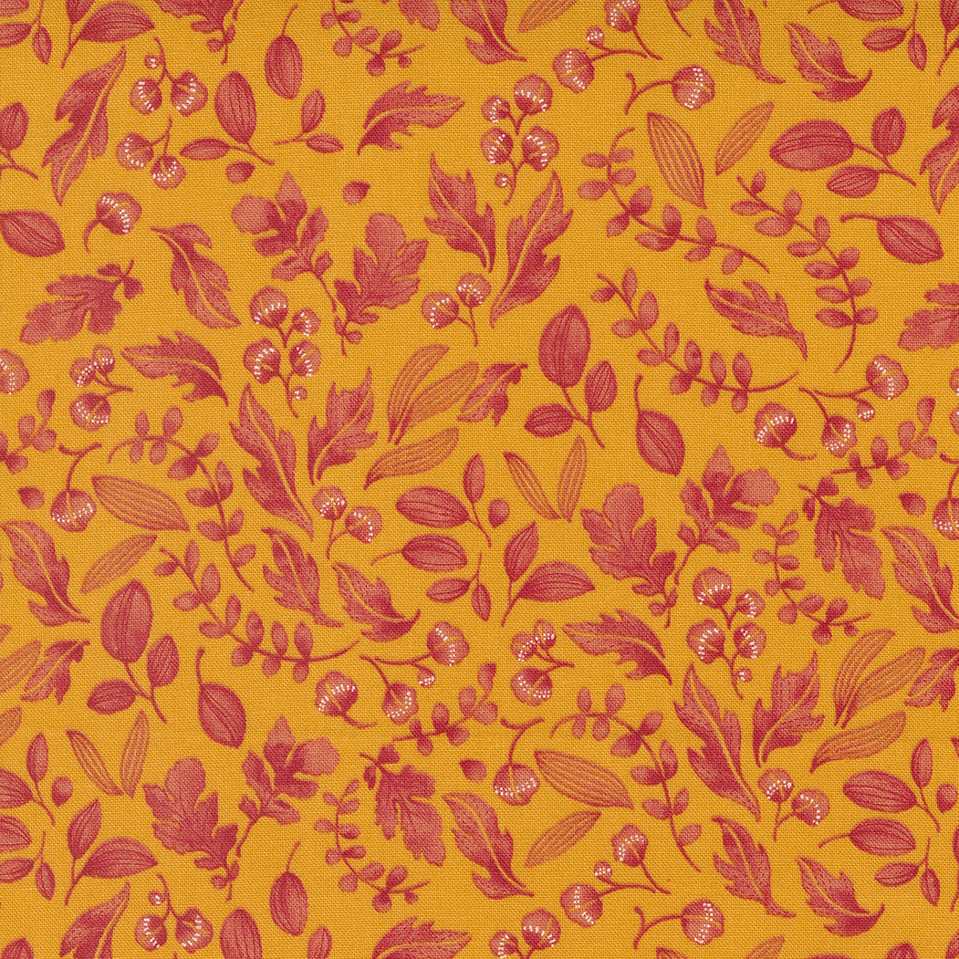 Leaf Scatter on Orange 48736-17