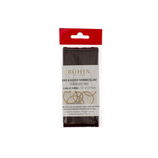 Bohin Dark Brown Fusible 1/4" Bias Tape
