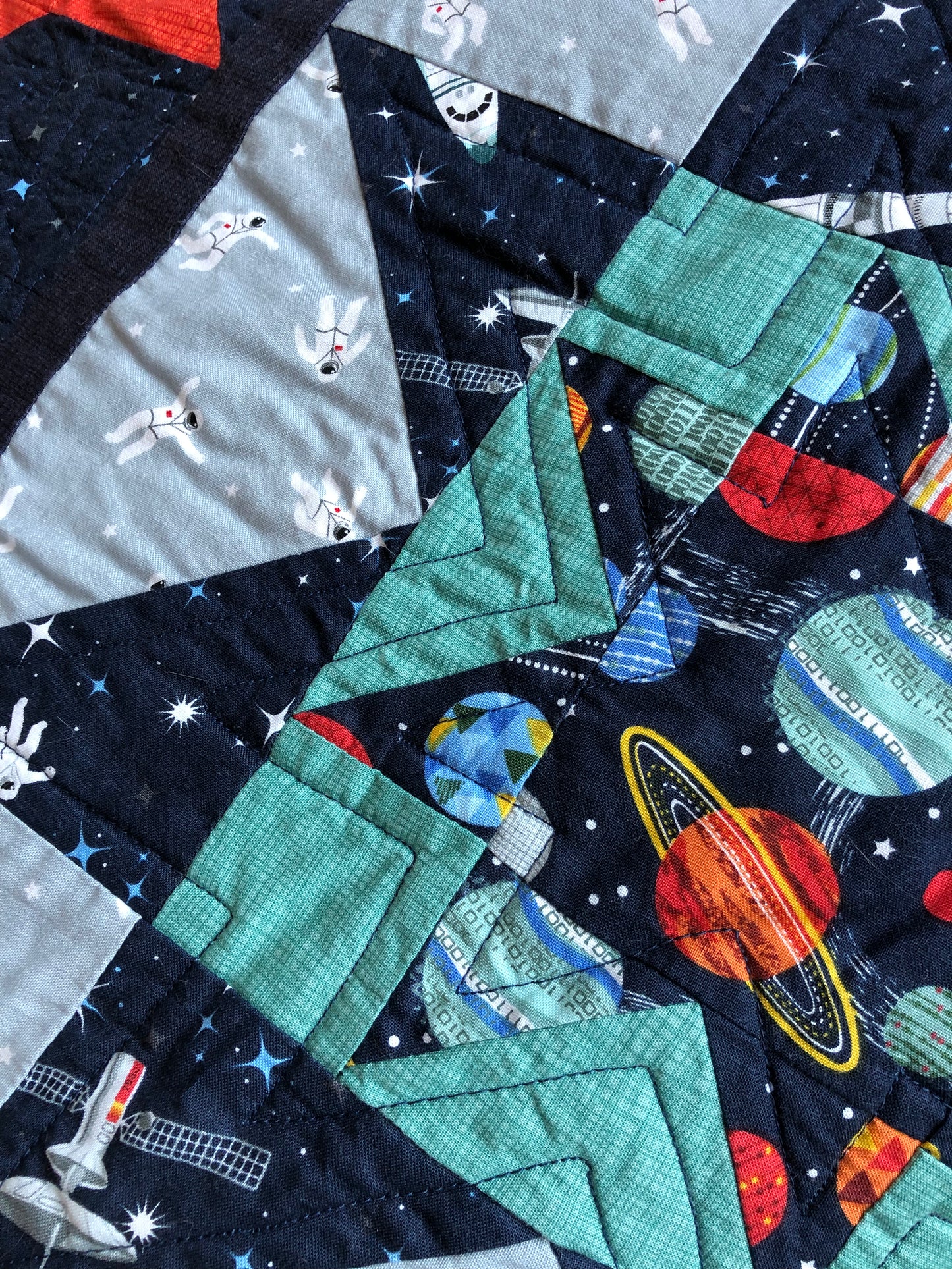Galaxy Stars Handmade Patchwork Quilt
