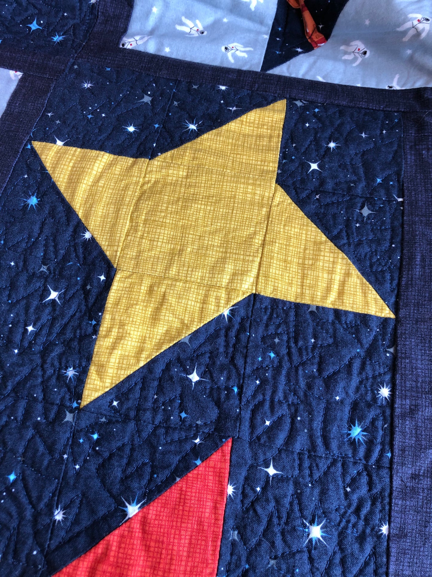 Galaxy Stars Handmade Patchwork Quilt