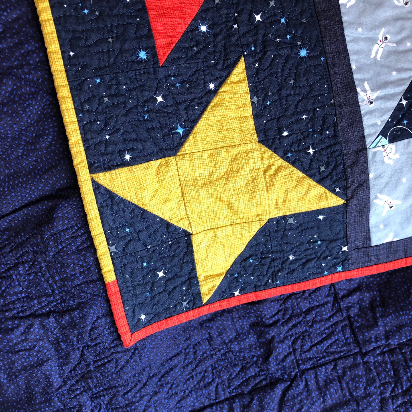 Galaxy Stars Handmade Patchwork Quilt