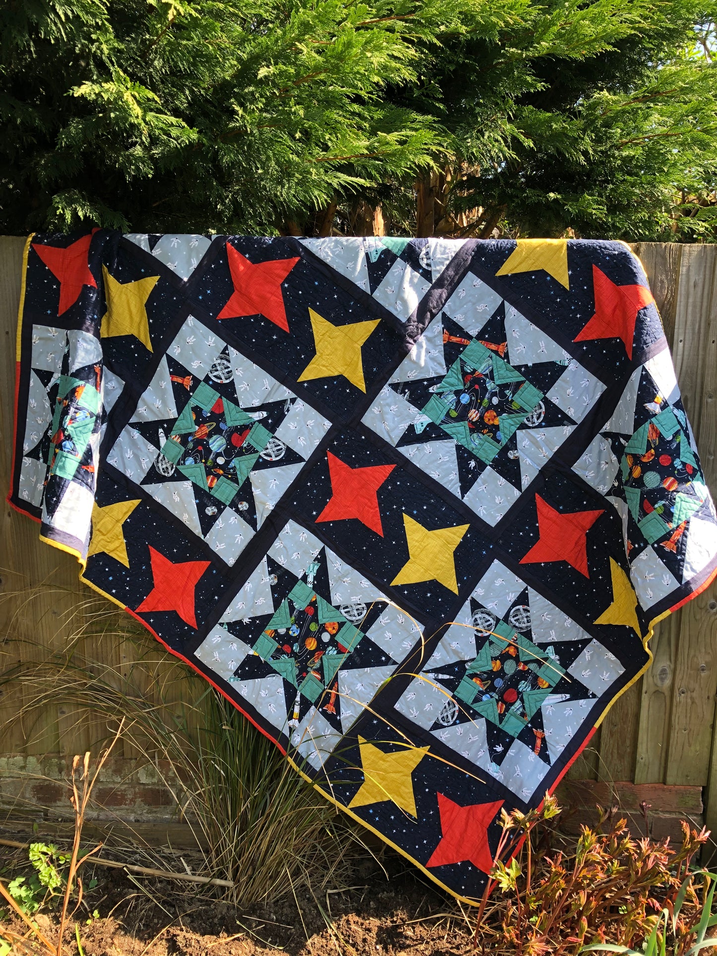 Galaxy Stars Handmade Patchwork Quilt
