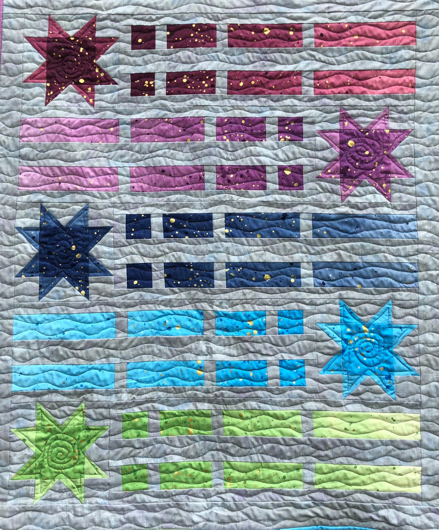 Ombre Shooting Stars Quilt
