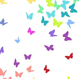 White Rainbow Butterflies 9425-L