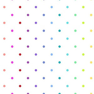 White Rainbow Dots 9428-L