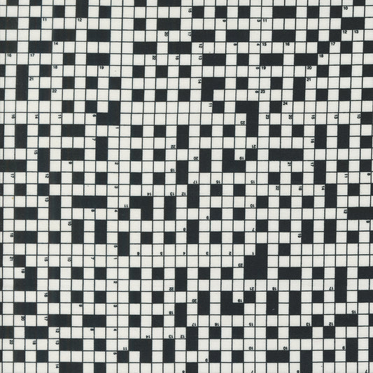 Ebony/Porcelain Crossword Print 7449-12